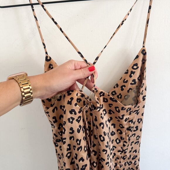 Sezane Marguarita Leopard Midi Slip Dress EU 38 / US 8 - Picture 7 of 8